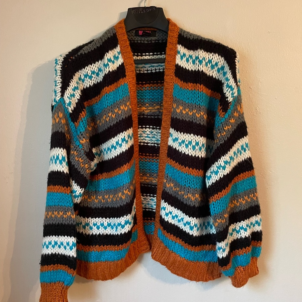 Rock & Roll Cowgirl® Ladies Multi-Color Striped Cardigan XL